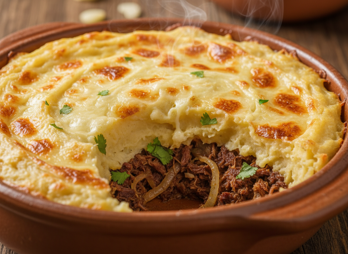 Escondidinho de Carne Seca com Mandioca