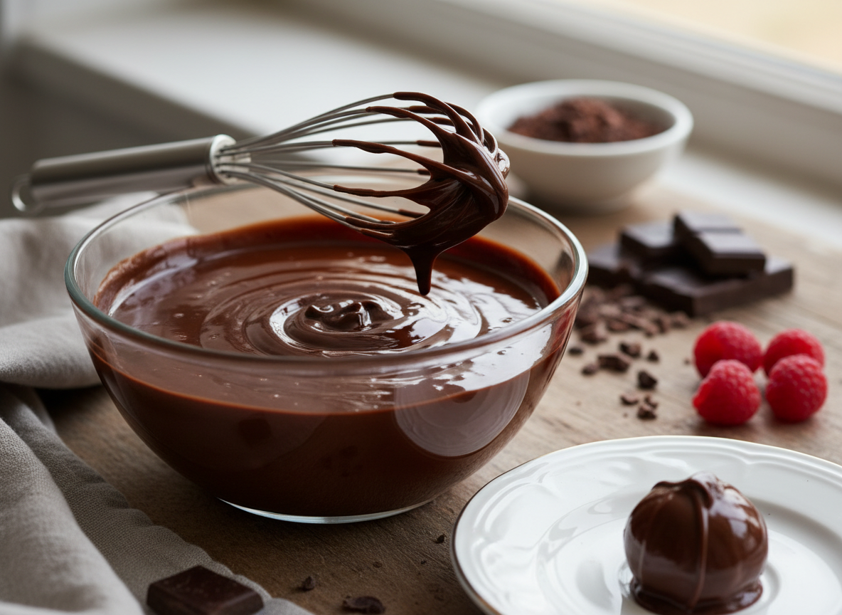 Ganache Brilhante de Chocolate