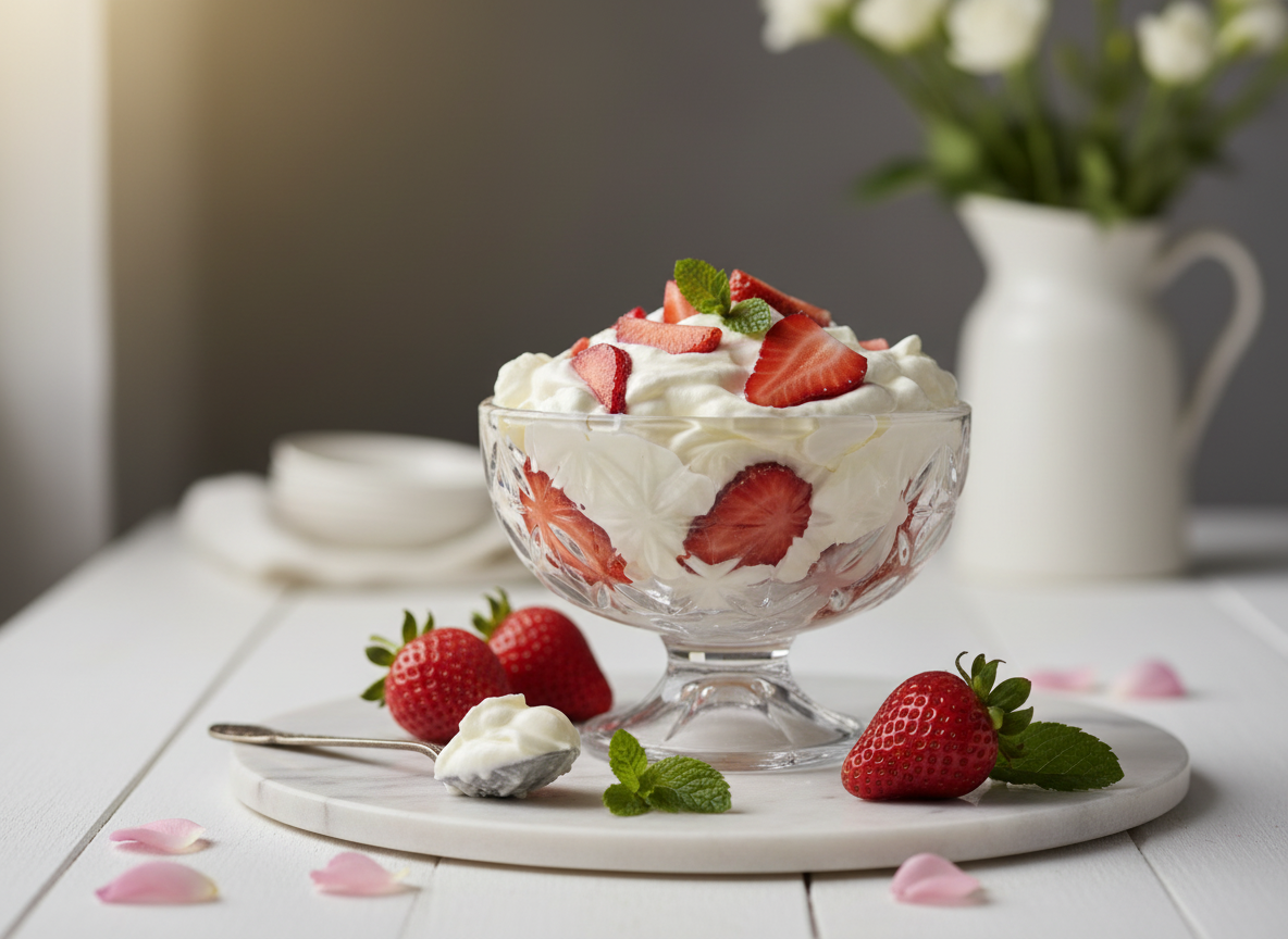 Recheio de Morango com Chantilly