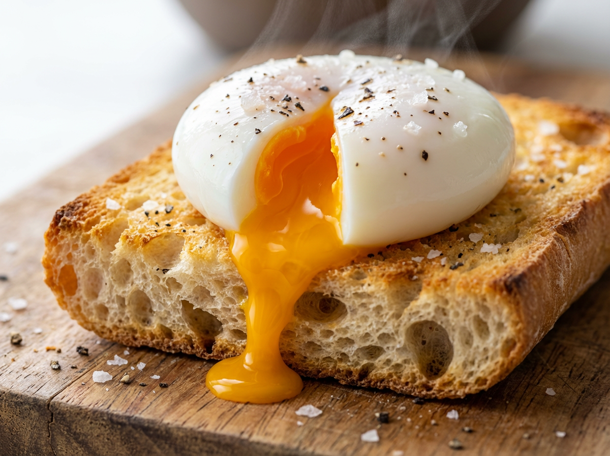 Ovo Pochê Perfeito com Ciabatta Artesanal