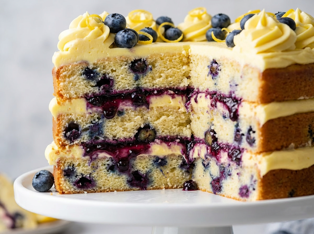 Bolo de Limão com Mirtilo