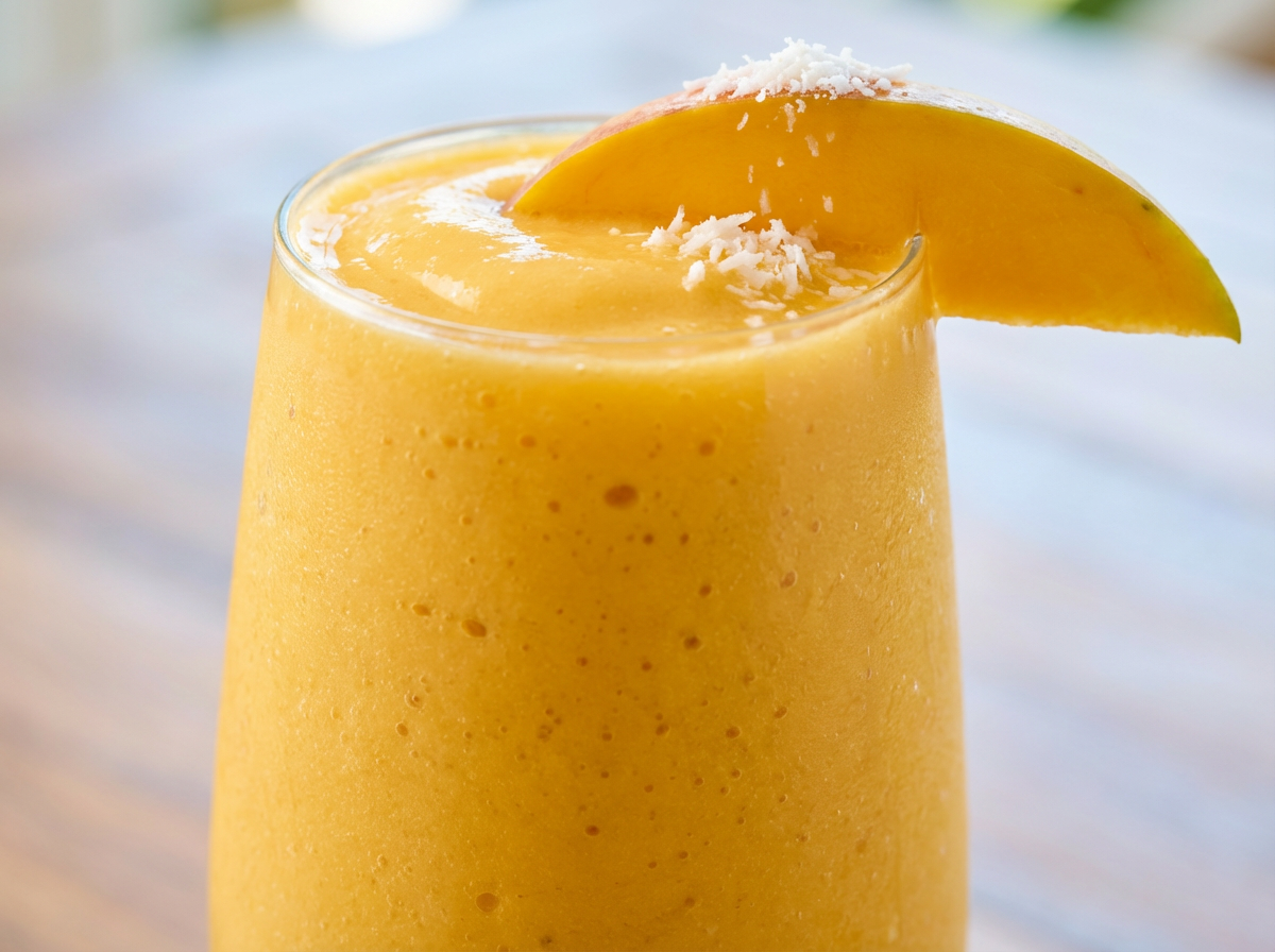 Smoothie de Manga com Coco