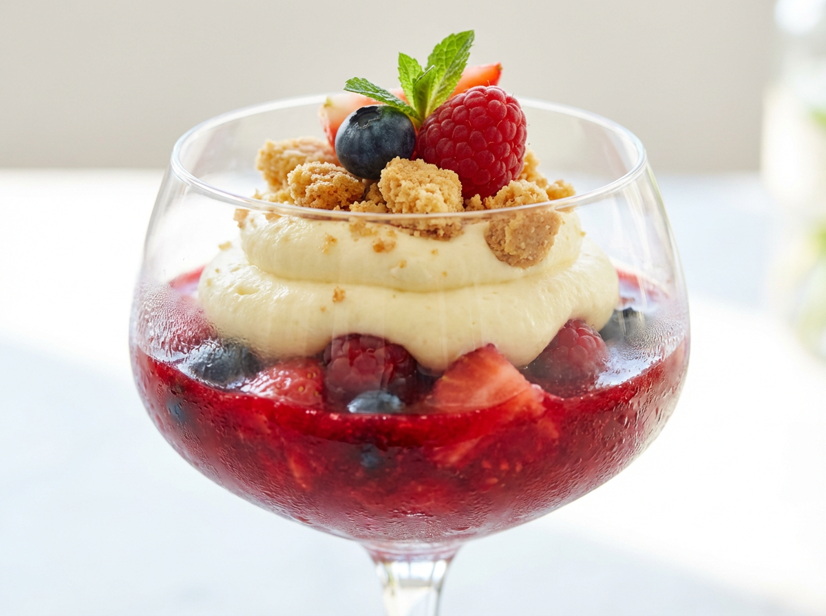 Cheesecake Invertida de Frutas Vermelhas