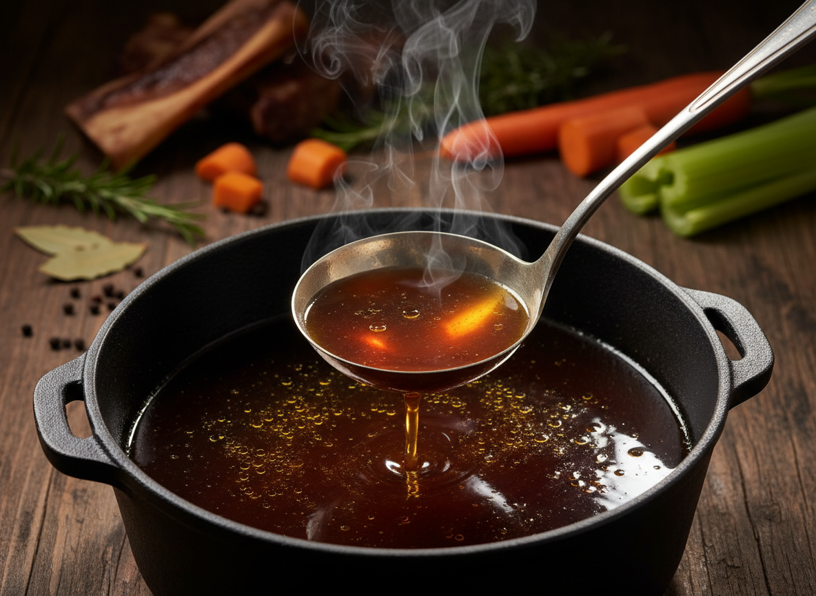 Caldo de Carne Caseiro