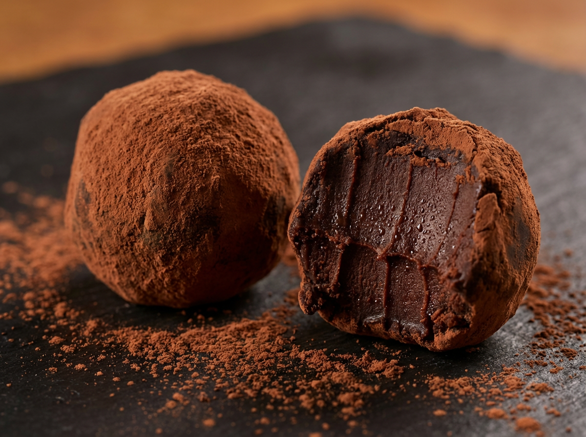 Trufa de Cachaça com Chocolate Meio Amargo