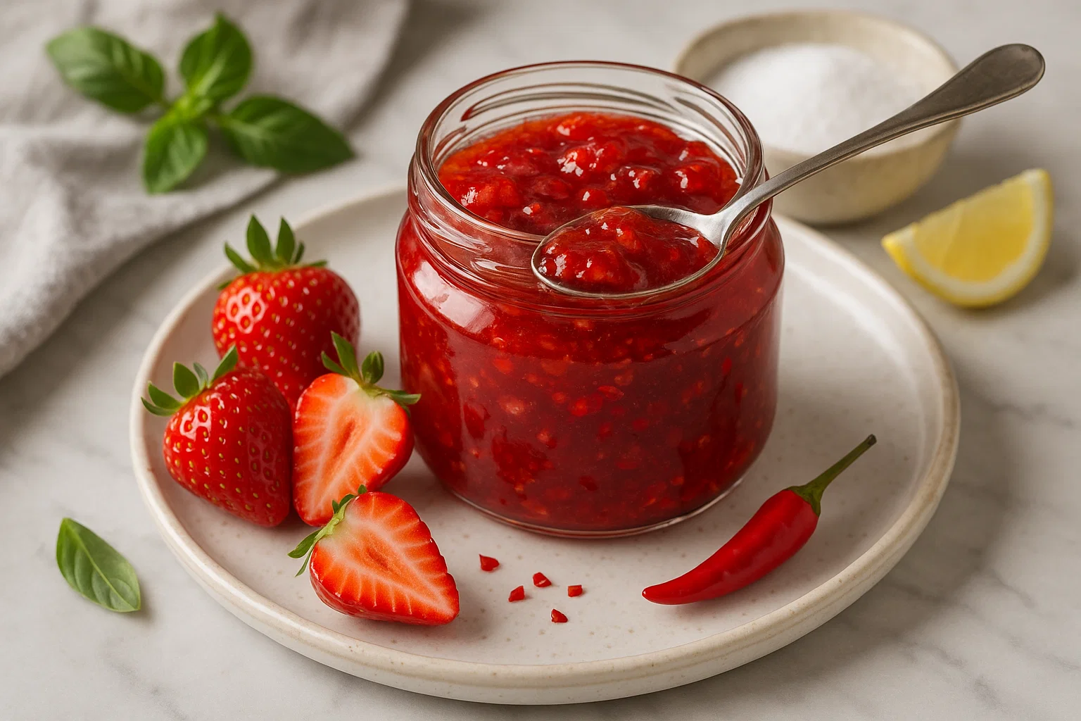Geleia de Morango com Pimenta
