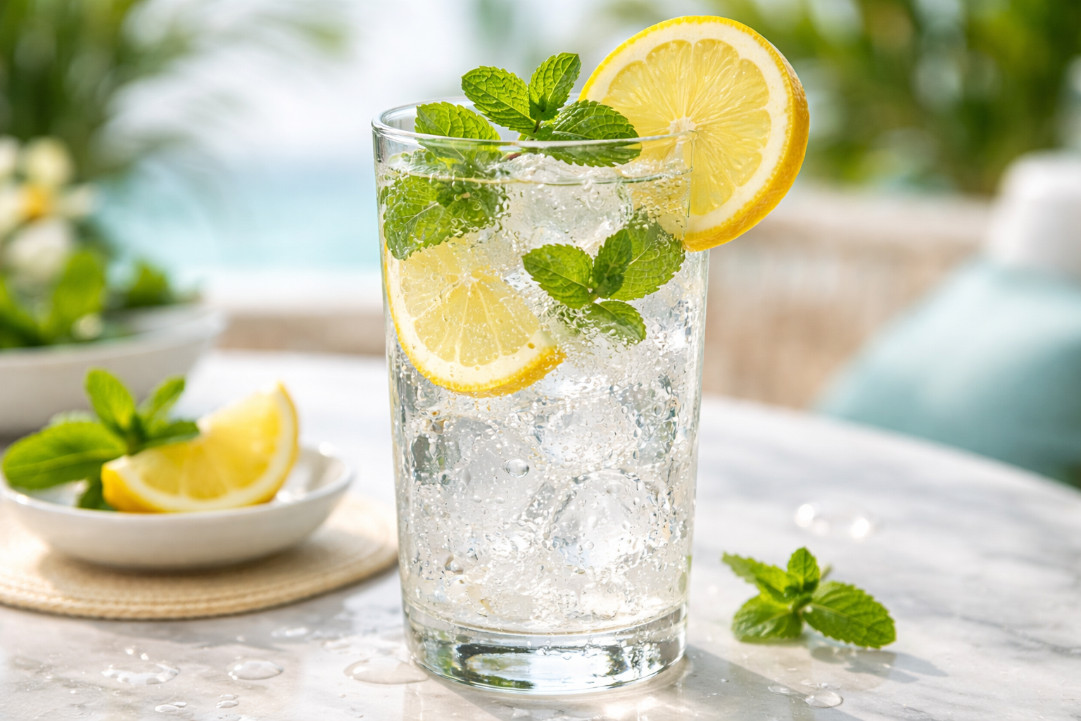 Spritz de Limão Siciliano com Hortelã (Sem Álcool)