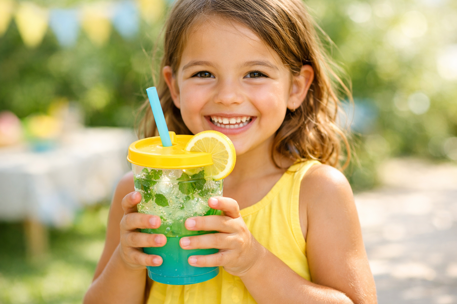 Spritz Infantil de Limão com Hortelã