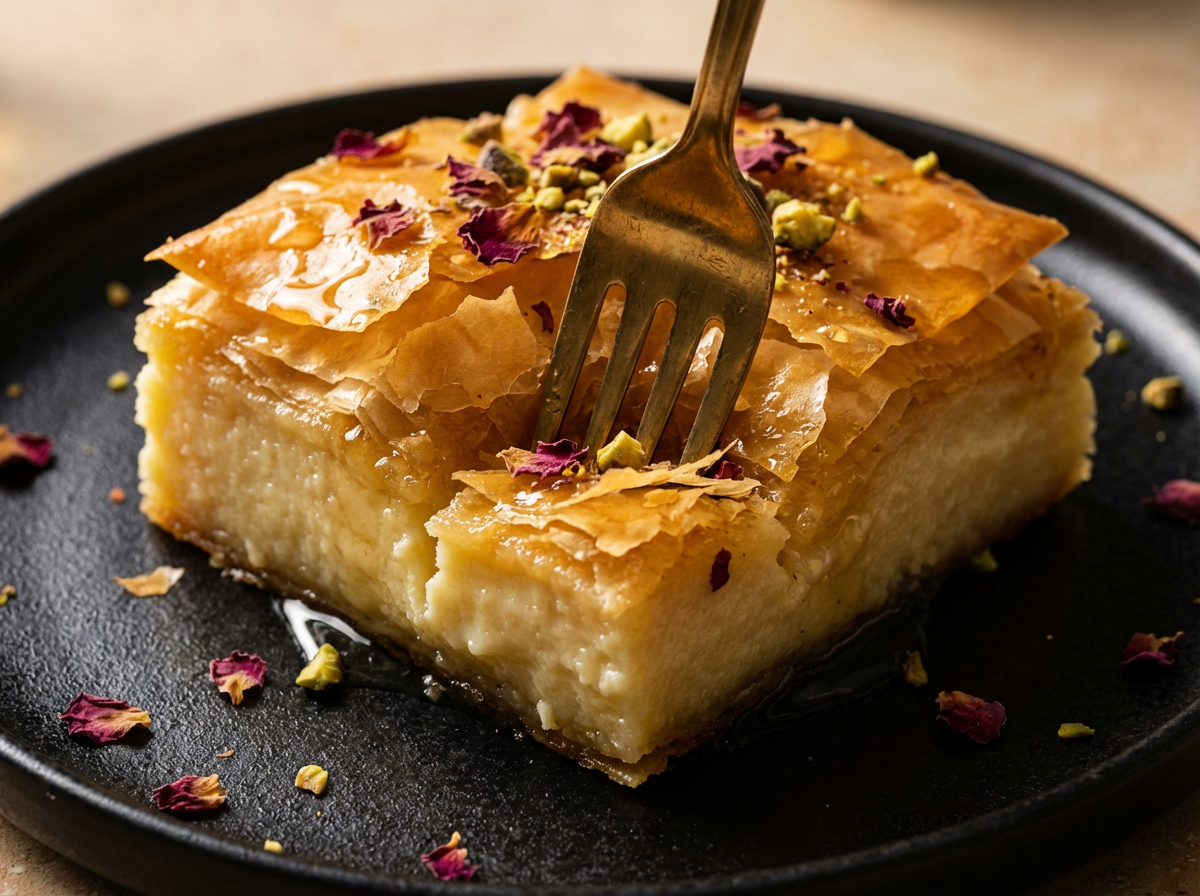 Galaktoboureko (Folhado Grego de Creme e Semolina)